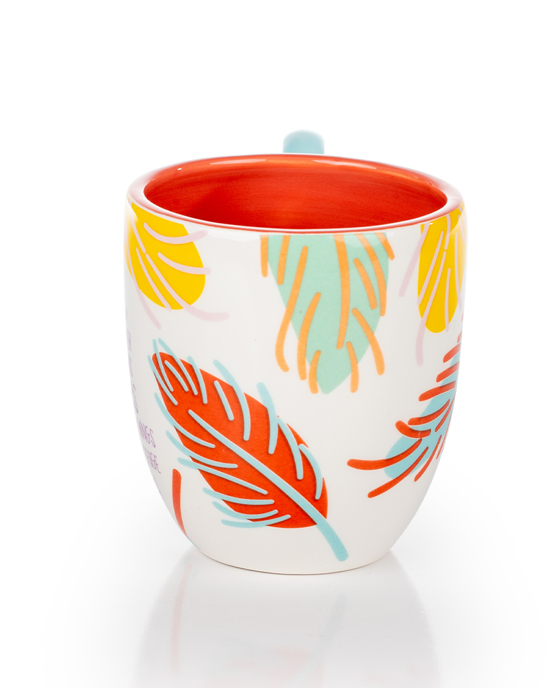 Feathers Ceramic Mug by Coton Colors